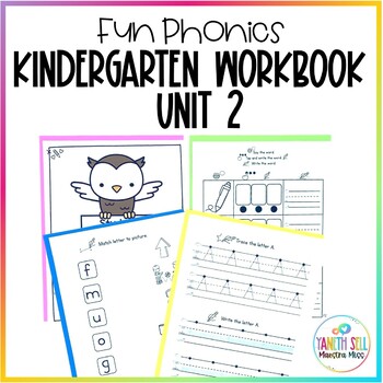 Preview of Kindergarten Unit 2 Uppercase Letters Workbook | Fun Phonics