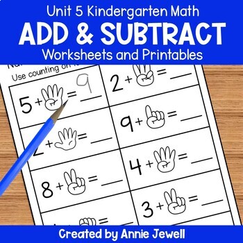 Preview of Kindergarten Unit 5 - Addition and Subtraction - Georgia Math Standards 2023