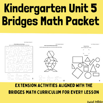 Preview of Kindergarten Math Worksheets - Unit 5