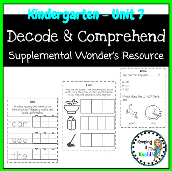Preview of Kindergarten Unit 7 Animal Kingdom Practice (Wonder's supplemental resources)