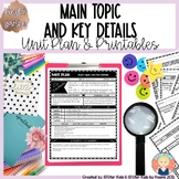 Kindergarten Unit Plan: Main Topic and Key Details - EDITABLE