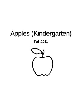 Preview of Kindergarten Unit Plan w/ Apples