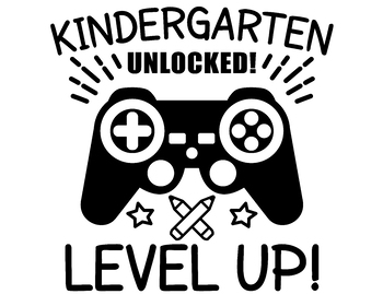 Kindergarten Unlocked Level Up Game Controller Digital File Printable Download