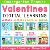 Kindergarten Valentine's Day Digital ELA Centers | Seesaw 