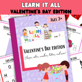 Valentine's Day Preschool, Kindergarten worksheet packet, 