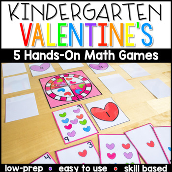 Preview of Kindergarten Valentine's Math Center Games and Activities