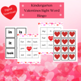 Kindergarten Valentine's Sight Word Bingo