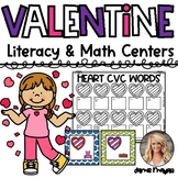 Kindergarten Valentines Day Math Literacy Centers