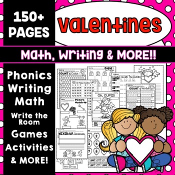 Preview of Bundle Kindergarten Valentines Day Worksheets Activities
