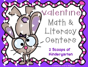 Preview of Kindergarten Valentines Literacy & Math Centers