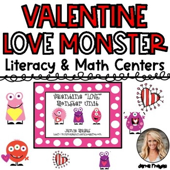 Preview of Kindergarten Valentines Math and Literacy Centers