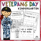 Kindergarten Veterans Day activities - Reading Writing Mat