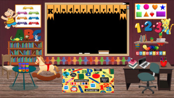 Preview of Kindergarten Virtual Classroom Background