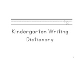 Kindergarten Visual Writing Dictionary
