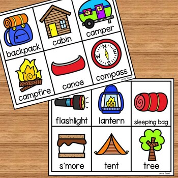 Kindergarten Vocabulary Activities - Camping By Annie Jewell 