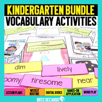 Preview of Kindergarten Vocabulary Activities & Routines Curriculum | Tier 2 Vocabulary