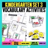 Kindergarten Vocabulary Curriculum Set 3