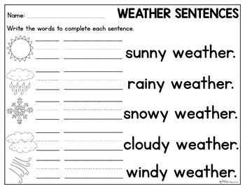 weather and seasons activities centers for preschool and kindergarten