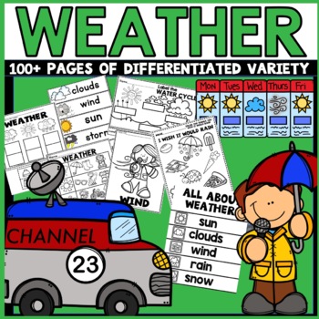 Preview of Kindergarten Weather Unit Worksheets