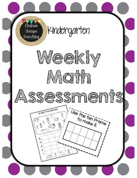 Preview of Kindergarten Weekly Common Math Assessments