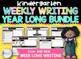 Kindergarten Weekly Writing YEAR LONG MEGA BUNDLE