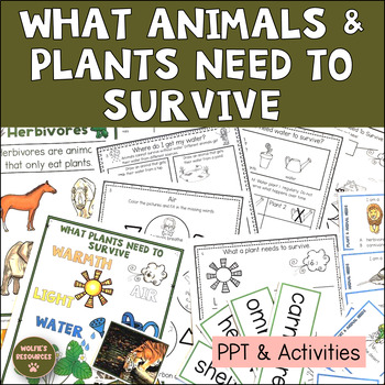 Preview of Kindergarten What Animals And Plants Need To Survive | K-LS1-1