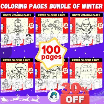 Preview of Kindergarten Winter Break Packet | Bundle of Winter and Coloring Activities