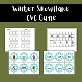 Kindergarten Winter CVC Word Game - Snowflake Themed