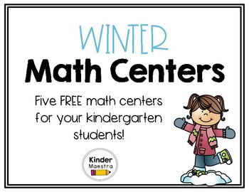 Preview of Kindergarten Winter Centers for Math