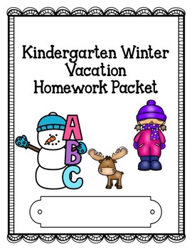 winter vacation homework for nursery class