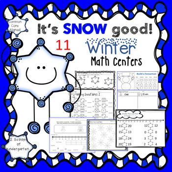 Preview of Kindergarten Winter Math Centers (Common Core Aligned)
