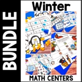 Kindergarten Winter Math Centers - 7 Winter Math Stations Bundle