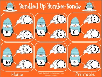 Preview of Kindergarten Winter Math Smartboard Activities With Printables