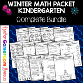 Kindergarten Winter Math Worksheet Bundle
