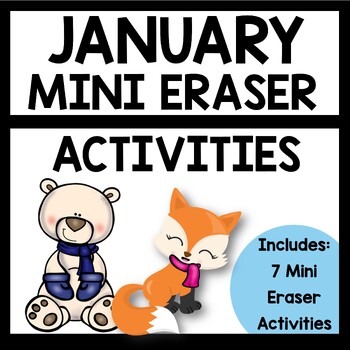 Have you picked up the new Winter mini erasers from Target yet? These  center activities go perfectly with them - and you can use the snowmen and  fox