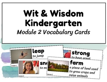 Preview of Kindergarten - Wit & Wisdom - Module 2 - Vocabulary Cards