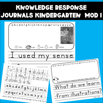 Preview of Knowledge Response Journal Kindergarten Five Senses