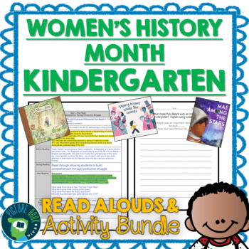 Preview of Kindergarten Women's History Month Read Aloud and Google Activities Bundle