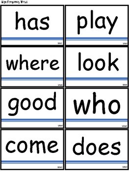 Kindergarten Wonders™ High-Frequency Word Cards by The Primary Place