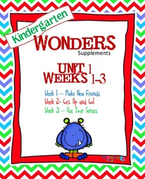 Preview of Kindergarten Wonders Reading Supplement ~ Unit 1 Bundle