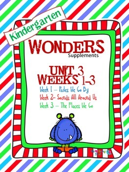 Preview of Kindergarten Wonders Reading Supplement ~ Unit 3 Bundle