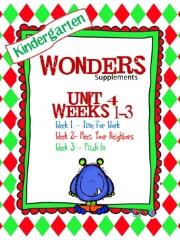 Preview of Kindergarten Wonders Reading Supplement ~ Unit 4 Bundle