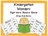 Wonders Kindergarten Sight Word Read-o Game {Bingo Style}