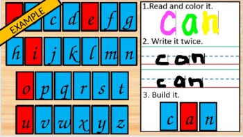 Preview of Kindergarten Wonders Sight Words-read, color, write, build