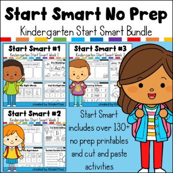 Preview of Kindergarten Wonders Start Smart Bundle No Prep Activity Pack