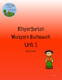 Kindergarten Wonders Unit 1 Homework Packet
