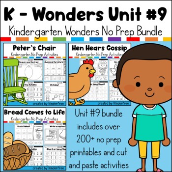 Preview of Kindergarten Wonders Unit 9 Bundle No Prep Activity Pack