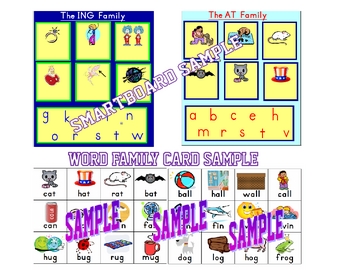 Preview of Kindergarten Word Family Smartboard
