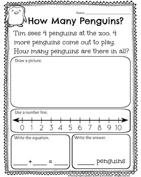 kindergarten math writing problems