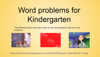 Preview of Kindergarten Word Problems